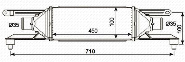 Radiador de admisión, intercooler NRF B.V. ref. 30750
