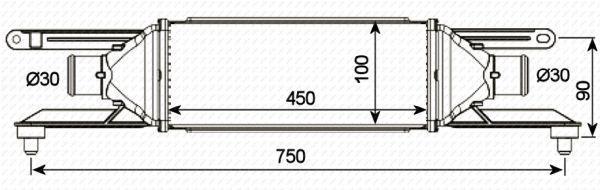 Intercooler, échangeur (Refroidisseur d'air) NRF B.V. 30751