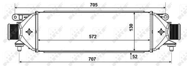 Radiador de admisión, intercooler NRF B.V. ref. 30752