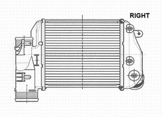 Radiador de admisión, intercooler NRF B.V. ref. 30768