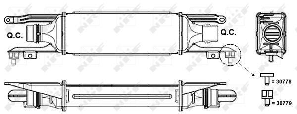 Radiador de admisión, intercooler NRF B.V. ref. 30779