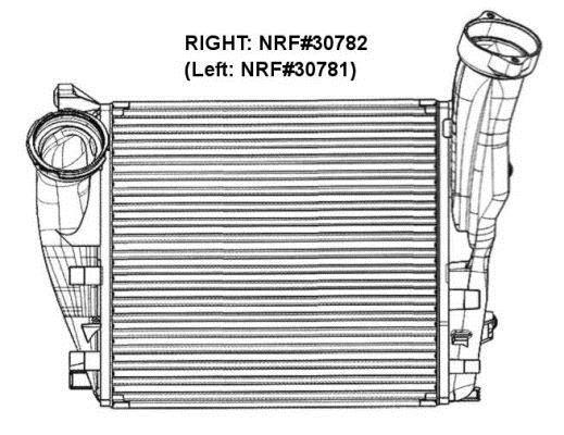 Radiador de admisión, intercooler NRF B.V. ref. 30782
