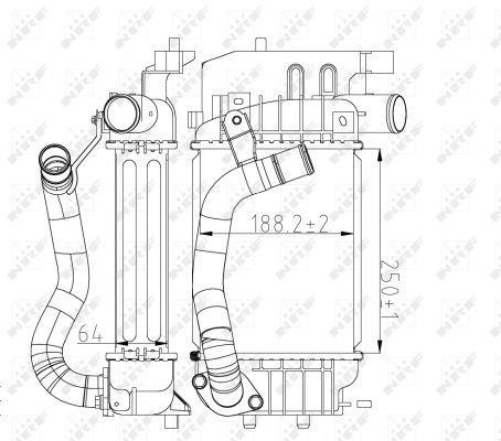 Radiador de admisión, intercooler NRF B.V. ref. 30785
