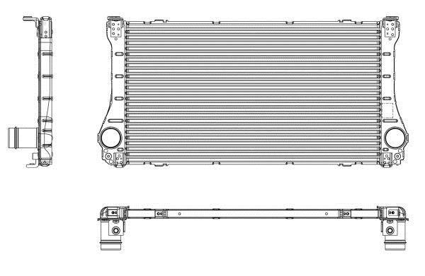Intercooler, échangeur (Refroidisseur d'air) NRF B.V. ref. 30786