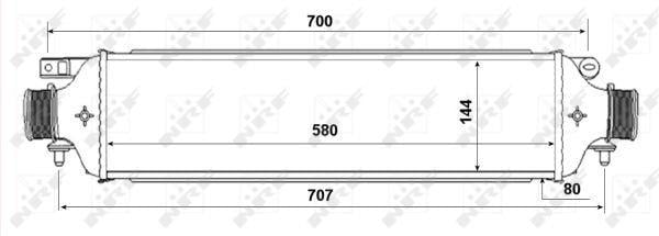 Radiador de admisión, intercooler NRF B.V. ref. 30788