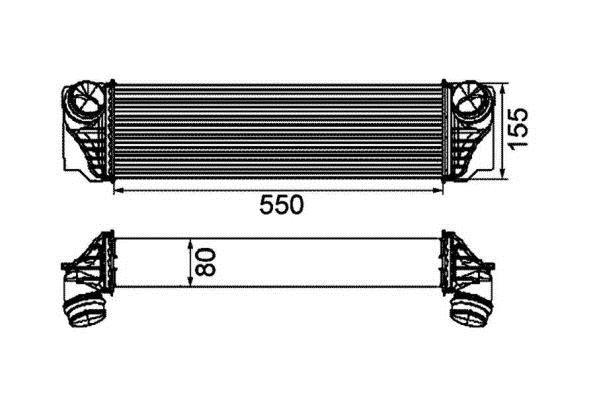 Radiador de admisión, intercooler NRF B.V. ref. 30793