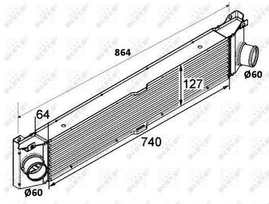 Radiador de admisión, intercooler NRF B.V. ref. 30798
