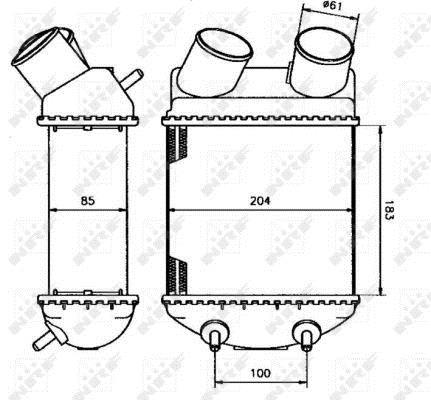 Intercooler, échangeur (Refroidisseur d'air) NRF B.V. 30820