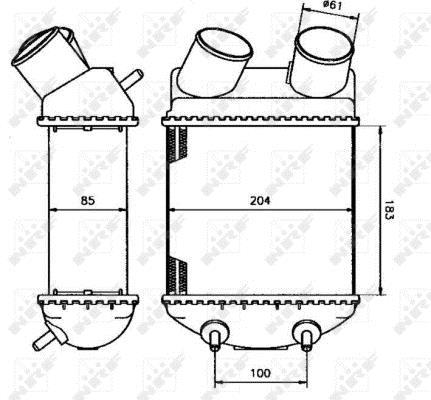 Intercooler, échangeur (Refroidisseur d'air) NRF B.V. 30820