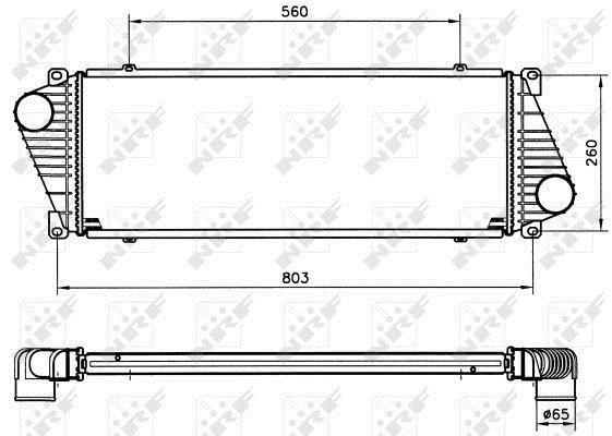 Radiador de admisión, intercooler NRF B.V. ref. 30830