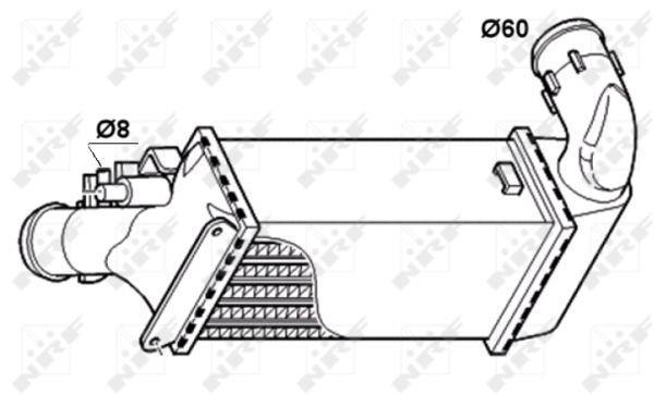 Radiador de admisión, intercooler NRF B.V. ref. 30835
