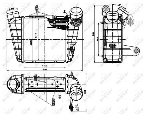 Radiador de admisión, intercooler NRF B.V. ref. 30842