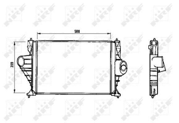 Intercooler, échangeur (Refroidisseur d'air) NRF B.V. ref. 30843