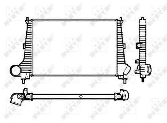 Intercooler, échangeur (Refroidisseur d'air) NRF B.V. ref. 30845