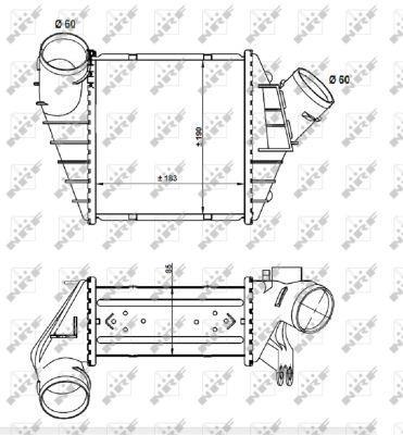 Intercooler, échangeur (Refroidisseur d'air) NRF B.V. 30848