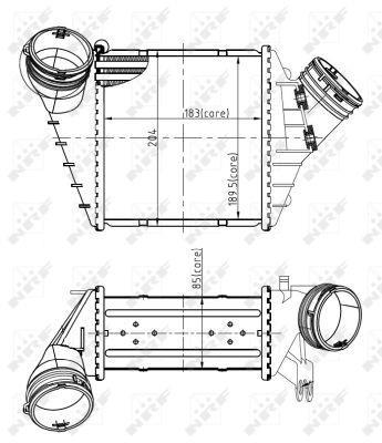 Radiador de admisión, intercooler NRF B.V. ref. 30850