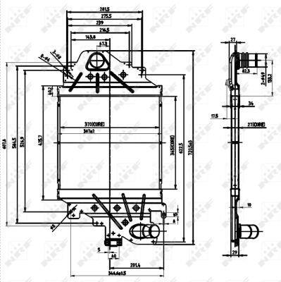 Intercooler, échangeur (Refroidisseur d'air) NRF B.V. 30865