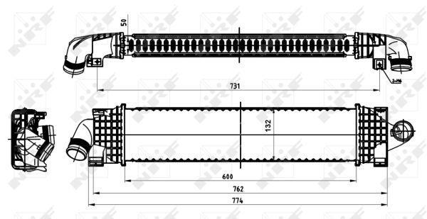 Radiador de admisión, intercooler NRF B.V. ref. 30870