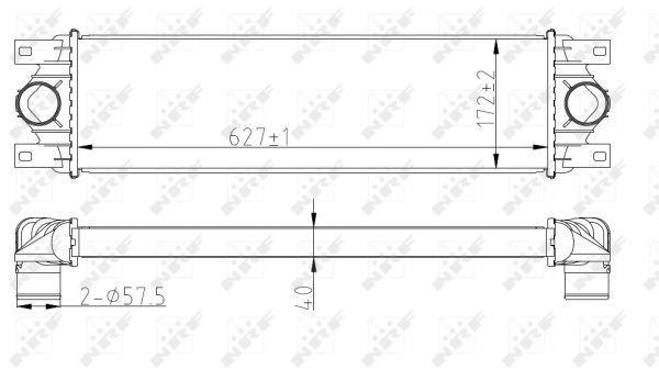 Radiador de admisión, intercooler NRF B.V. ref. 30874