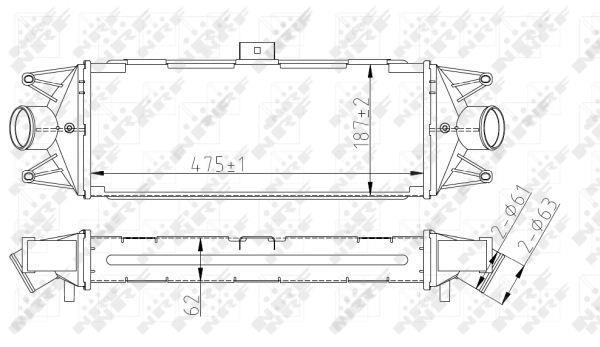 Radiador de admisión, intercooler NRF B.V. ref. 30879