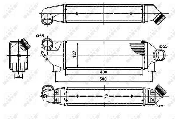Radiador de admisión, intercooler NRF B.V. ref. 30886