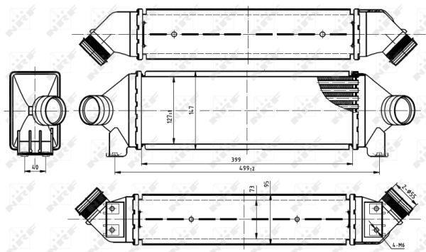 Radiador de admisión, intercooler NRF B.V. ref. 30887
