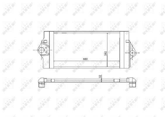 Radiador de admisión, intercooler NRF B.V. ref. 30893