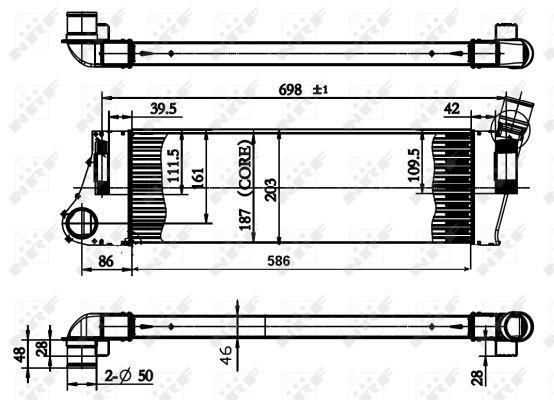Radiador de admisión, intercooler NRF B.V. ref. 30899