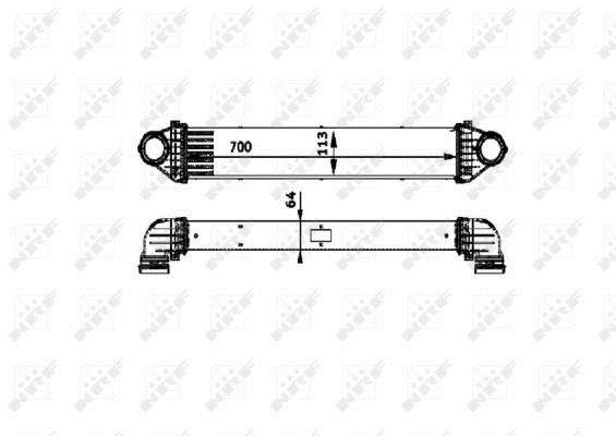 Radiador de admisión, intercooler NRF B.V. ref. 30900