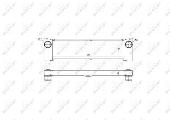 Intercooler, échangeur (Refroidisseur d'air) NRF B.V. ref. 30901