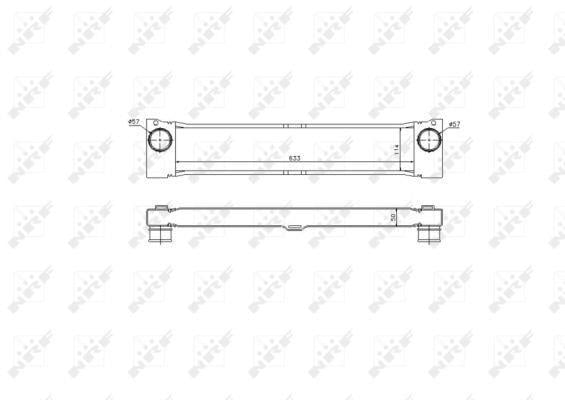 Intercooler, échangeur (Refroidisseur d'air) NRF B.V. ref. 30902