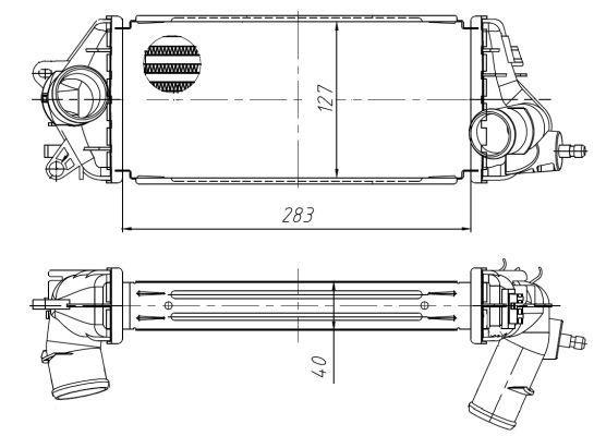 Radiador de admisión, intercooler NRF B.V. ref. 309032