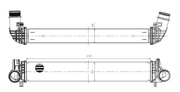 Radiador de admisión, intercooler NRF B.V. ref. 309035