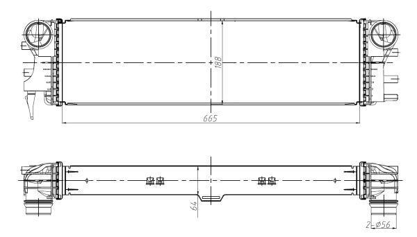 Radiador de admisión, intercooler NRF B.V. ref. 309037