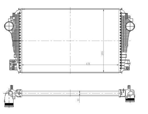 Radiador de admisión, intercooler NRF B.V. ref. 309038