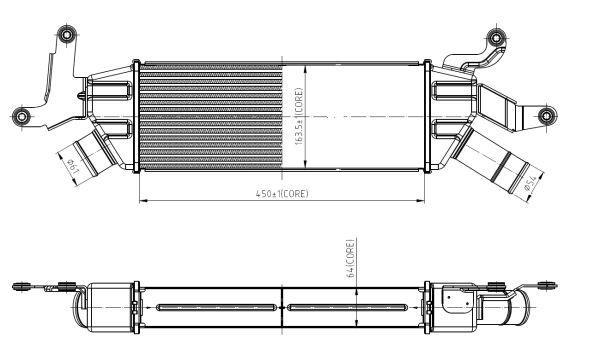 Radiador de admisión, intercooler NRF B.V. ref. 309042