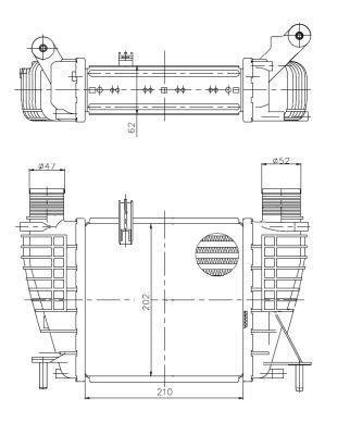 Radiador de admisión, intercooler NRF B.V. ref. 309043