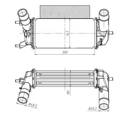 Radiador de admisión, intercooler NRF B.V. ref. 309044