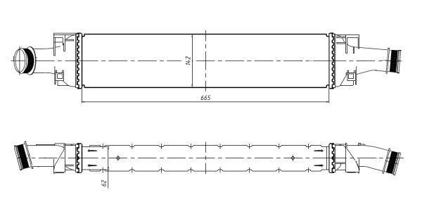 Radiador de admisión, intercooler NRF B.V. ref. 309046