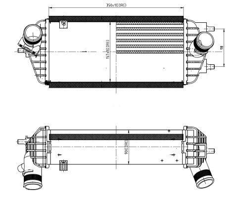 Radiador de admisión, intercooler NRF B.V. ref. 309053