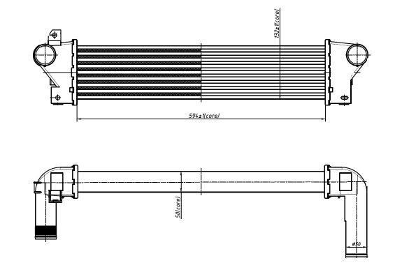 Radiador de admisión, intercooler NRF B.V. ref. 309054