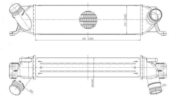 Radiador de admisión, intercooler NRF B.V. ref. 309062