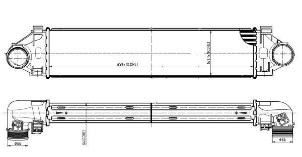 Radiador de admisión, intercooler NRF B.V. ref. 309064