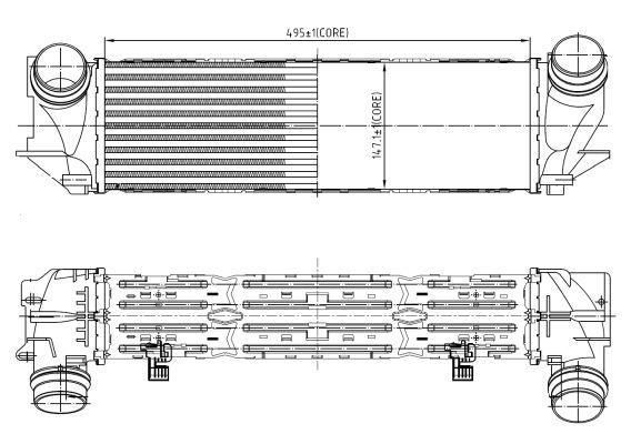 Radiador de admisión, intercooler NRF B.V. ref. 309065