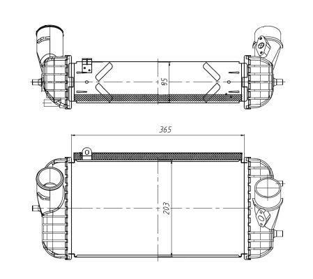 Radiador de admisión, intercooler NRF B.V. ref. 309066