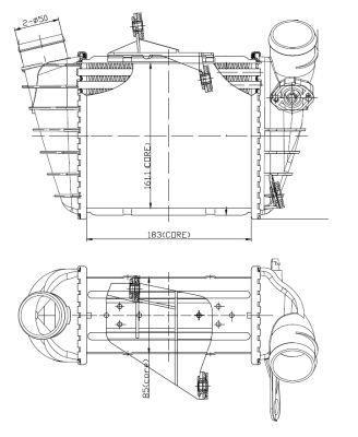 Intercooler, échangeur (Refroidisseur d'air) NRF B.V. ref. 309073