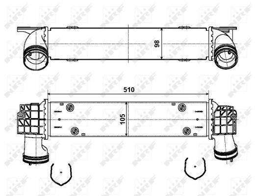 Radiador de admisión, intercooler NRF B.V. ref. 30907A
