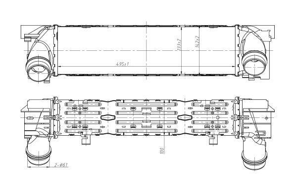 Radiador de admisión, intercooler NRF B.V. ref. 309097