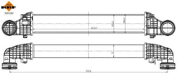 Radiador de admisión, intercooler NRF B.V. ref. 309100
