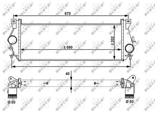 Radiador de admisión, intercooler NRF B.V. ref. 30910